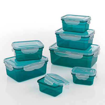 GOURMETmaxx Frischhaltedose Lunchbox Vorratsdose klick-it, (7er Set, 14-tlg), einfrieren, aufbewahren und erwärmen