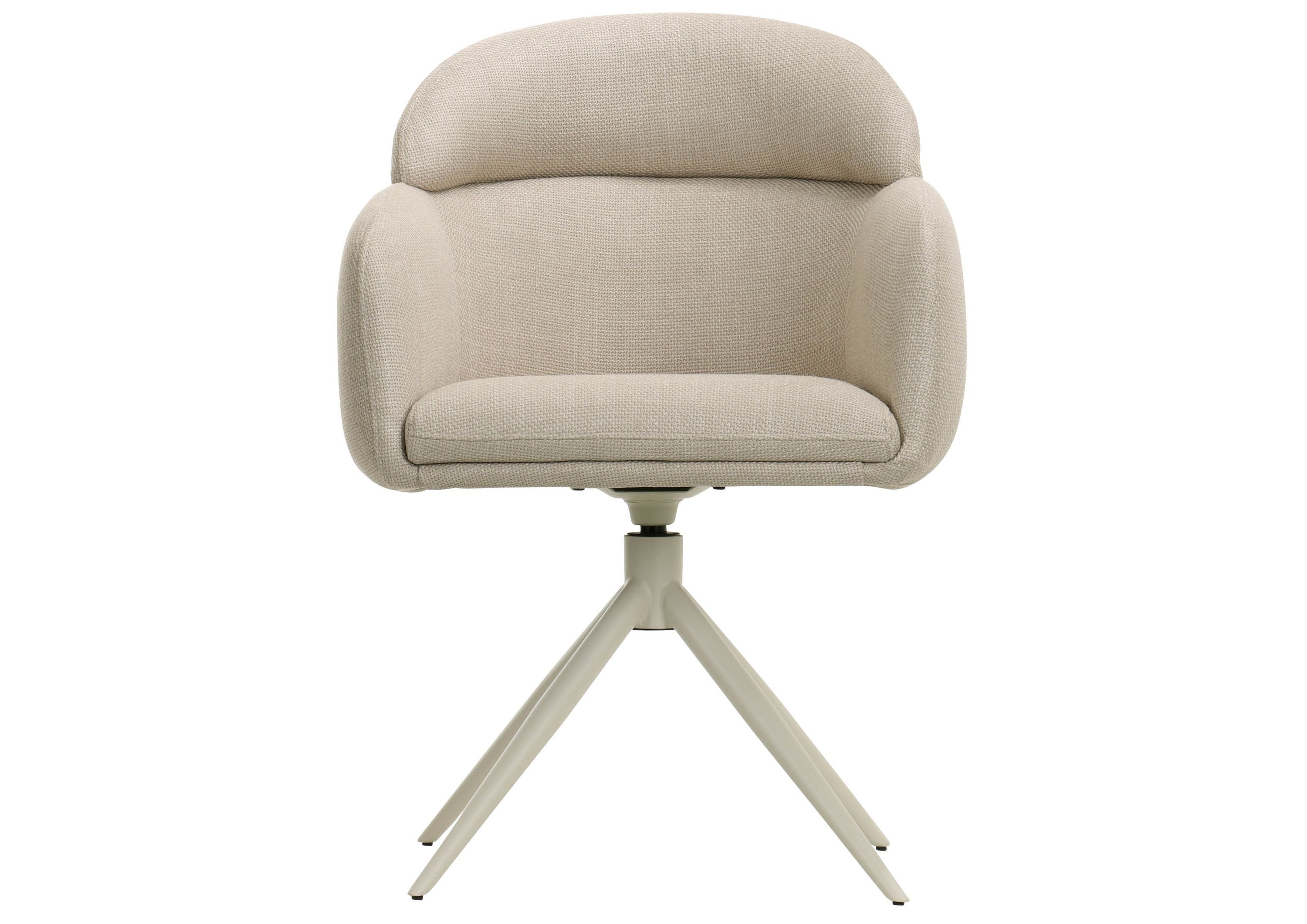 Massivmoebel24 Polsterstuhl POLSTERSTÜHLE 100% Polyester beige (100% Polyester Eisen teilmontiert 13 kg POLSTERSTÜHLE #01), beige