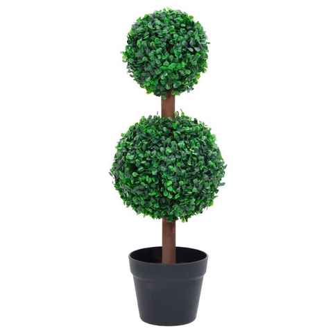 Kunstrasen Künstlicher Buchsbaum mit Topf Kugelform Grün 60 cm, vidaXL, Höhe: 60 mm