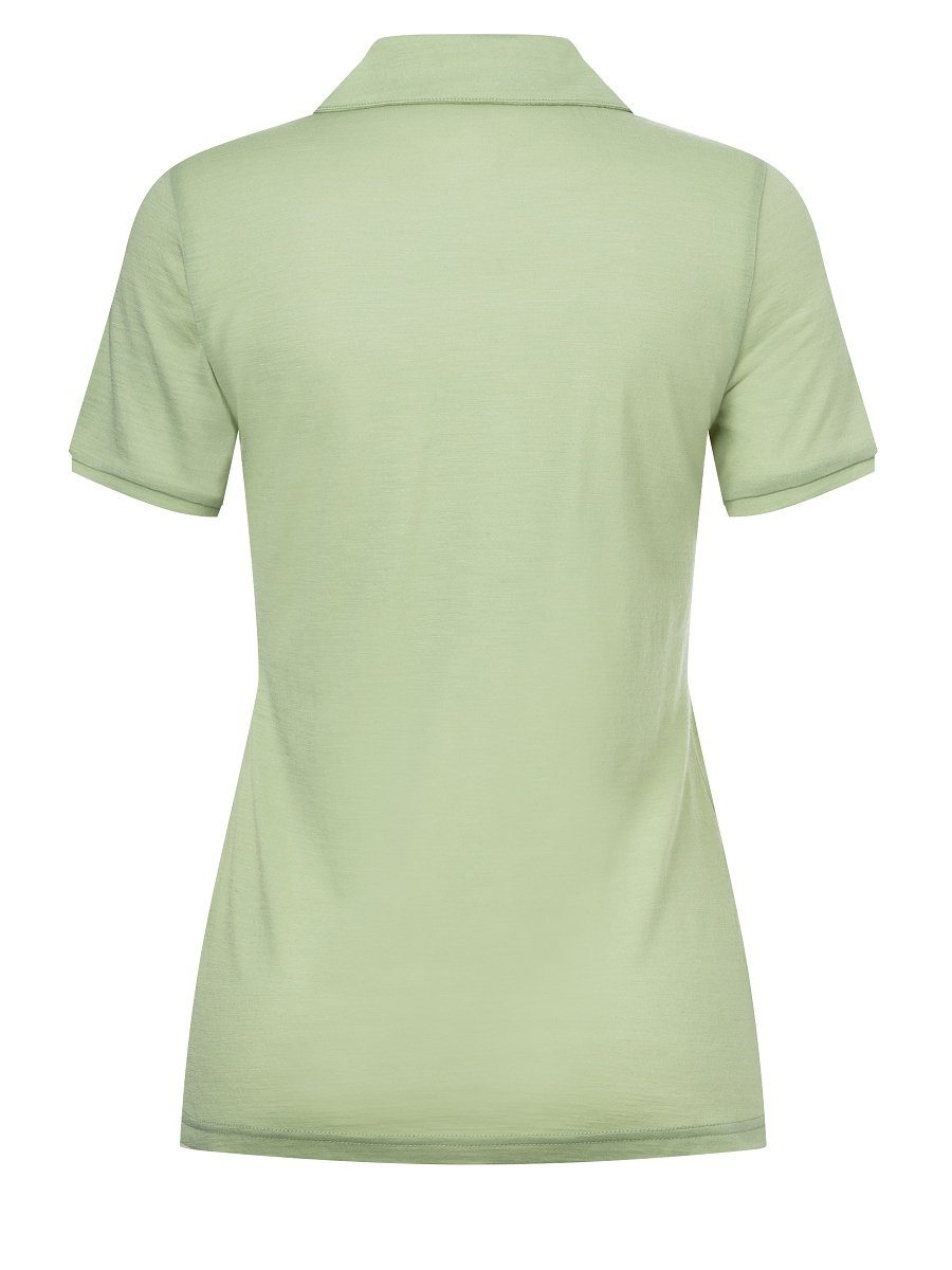 Poloshirt pflegeleichter Poloshirt Merino Green W Merino-Materialmix SPORTY Celadan POLO SUPER.NATURAL