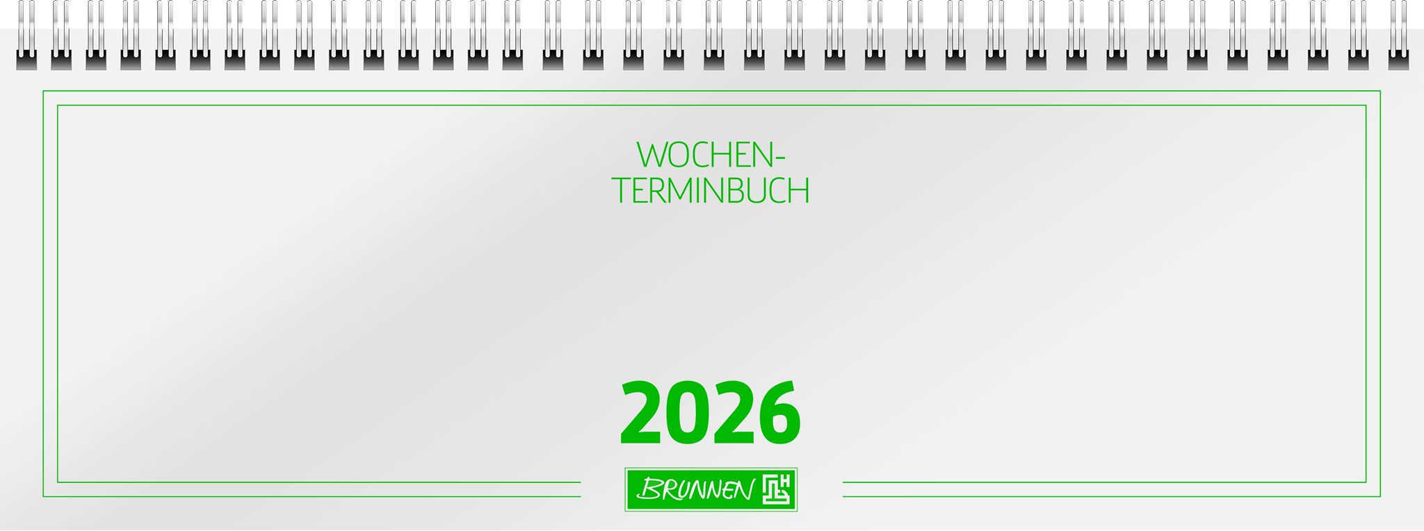 BRUNNEN Querkalender BRUNNEN 1077201006 Querterminbuch 29,7x10,5cm 2S/1W ws