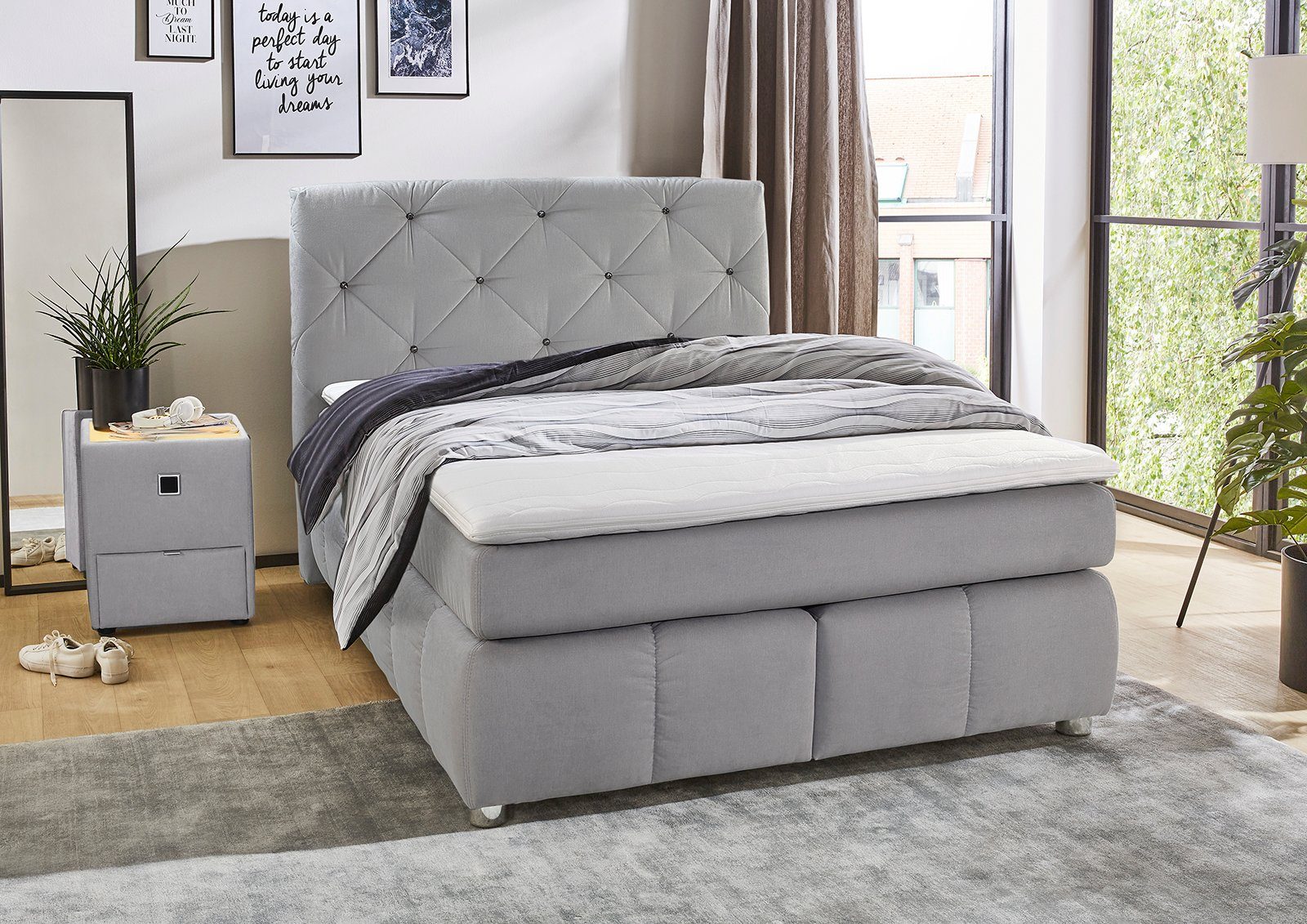 Jockenhöfer Gruppe Boxspringbett "Bella erhältlich in 140 & 180cm Breite" m günstig online kaufen