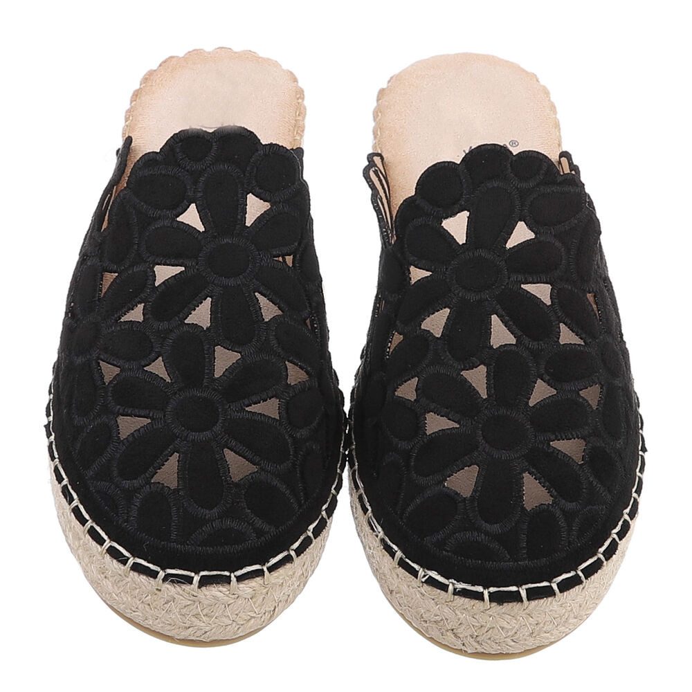 Ital-Design Damen Mules Freizeit Pantolette (88930287) Flach Pantoletten in Schwarz – Bild 4 von 5