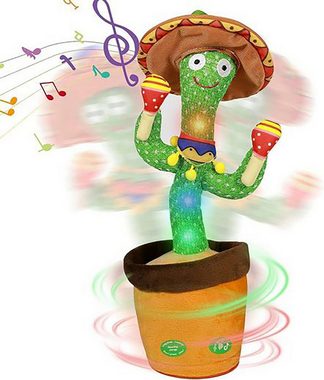 Gontence Lernspielzeug Singender Tanzender Sprechender Kaktus,mit Liedern,Nachsprechen (1-St)