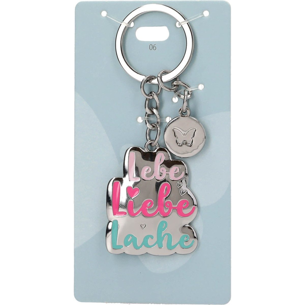 Depesche Schlüsselanhänger DEPESCHE Schlüsselanhänger Lebe Liebe Lache 3cm