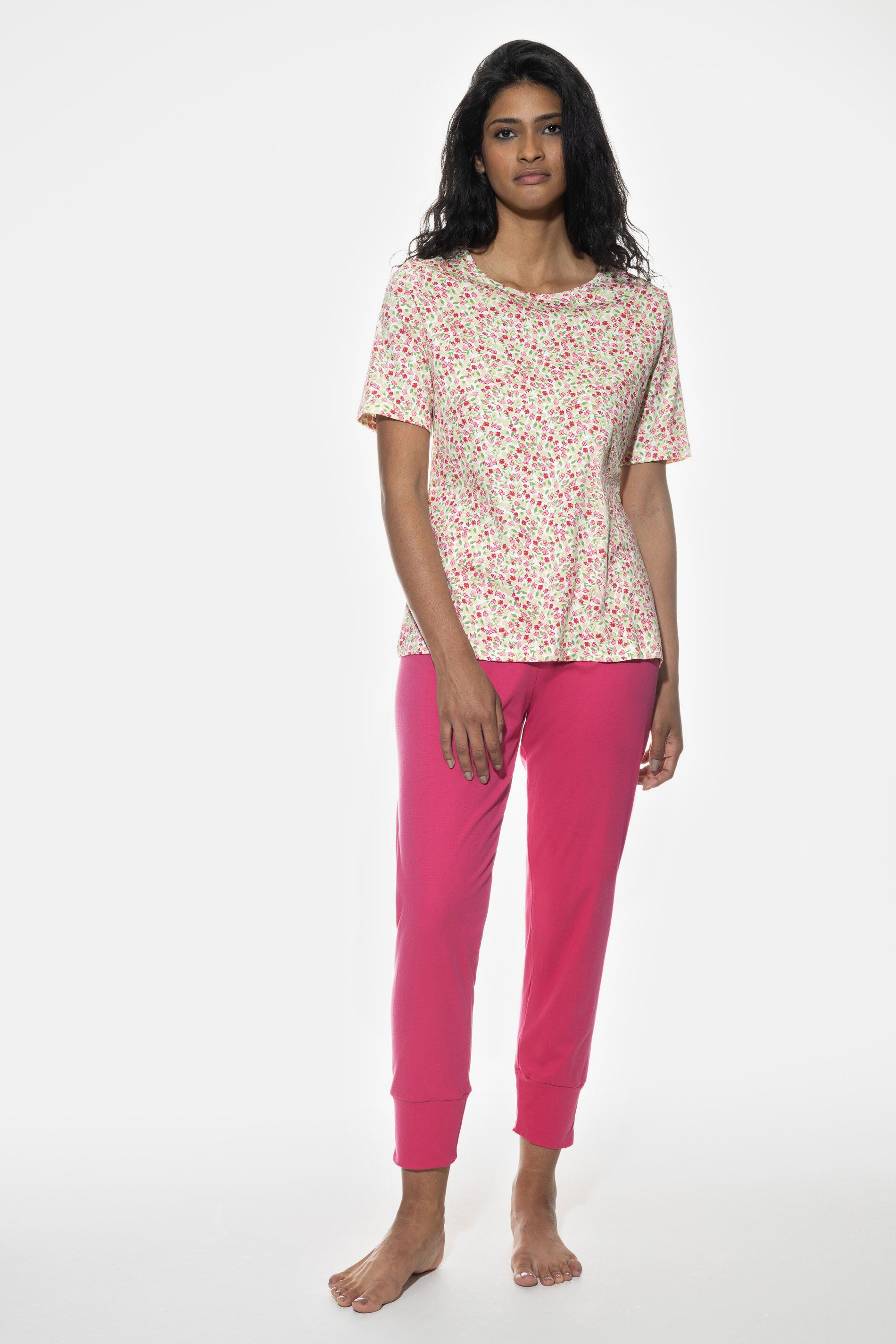 Mey Schlafanzug Mey Damen Anzug 7/8 lang Serie Petites Fleurs (2 tlg)