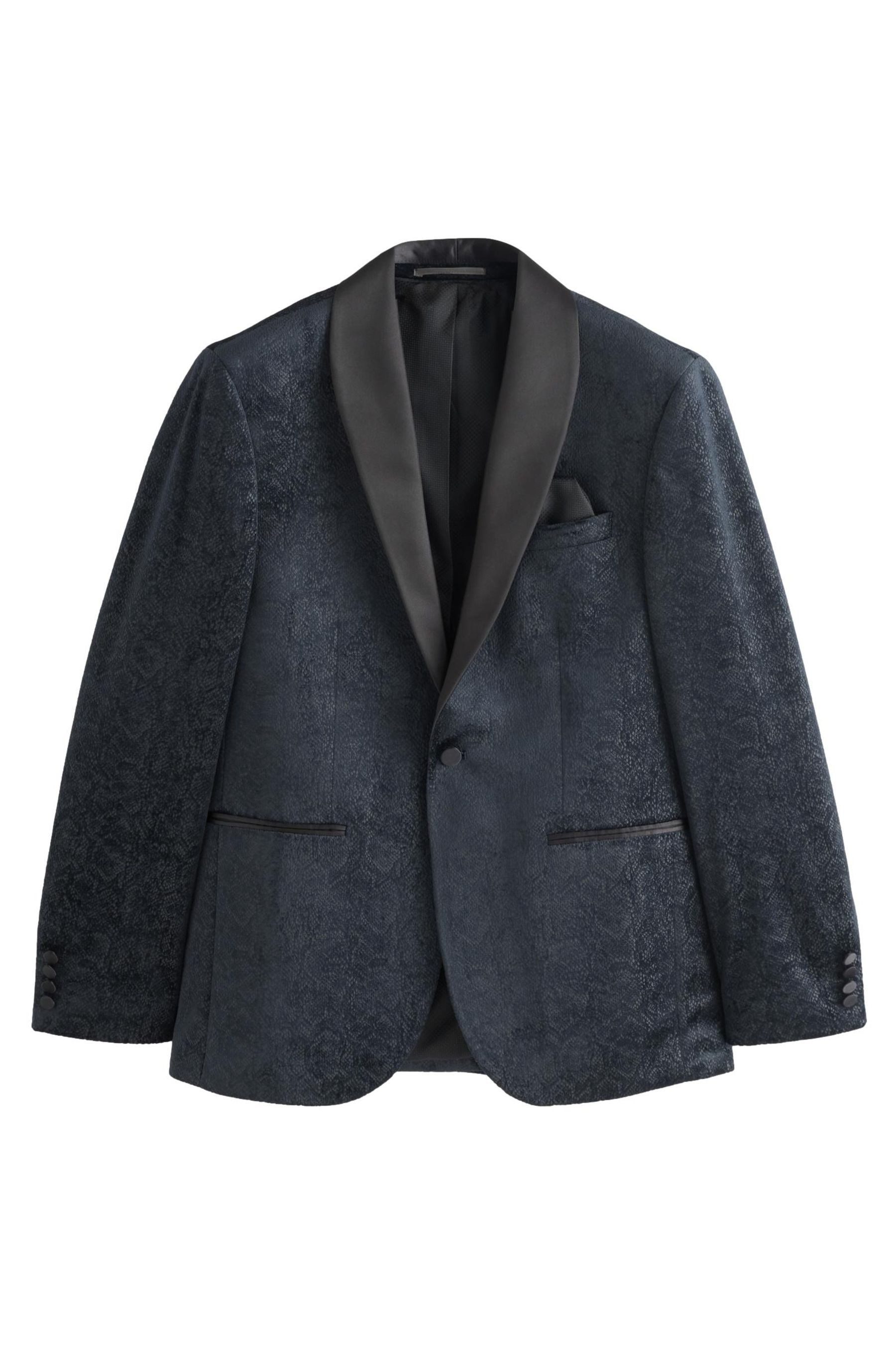 Next Jackenblazer Slim Fit Sakko aus Samt mit Medaillon-Prägung (1-tlg)