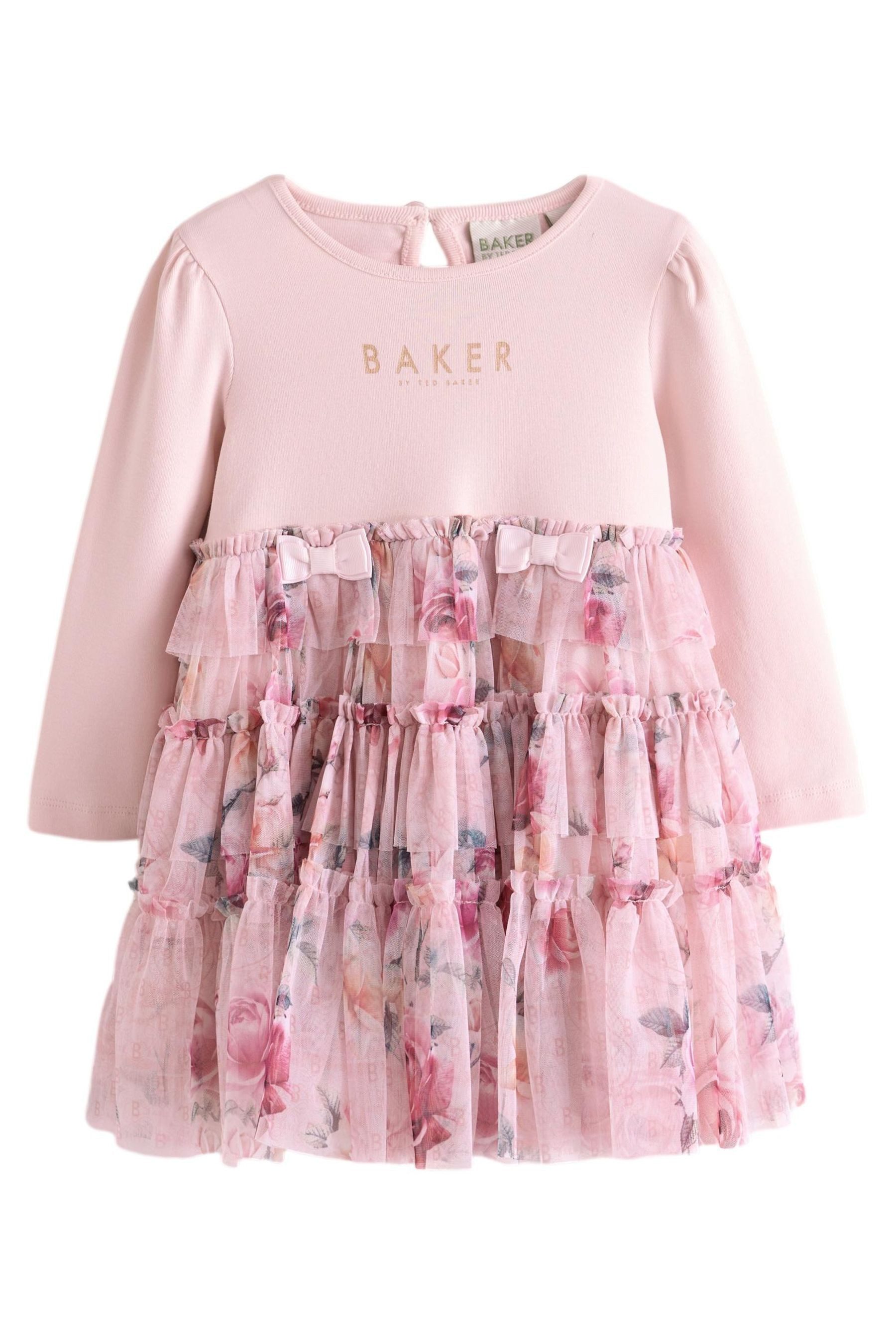 Baker by Ted Baker 2-in-1-Kleid Baker by Ted Baker geblümtes, gestuftes Lagenkleid (1-tlg)
