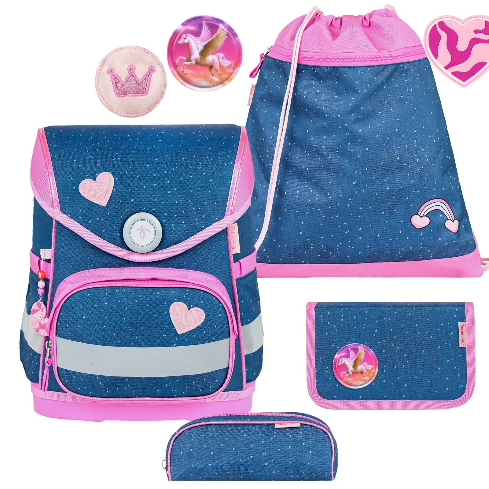Schulranzen "Compact mit Patch" 2026 mit Magnetschloss 1. Klasse neue Designs