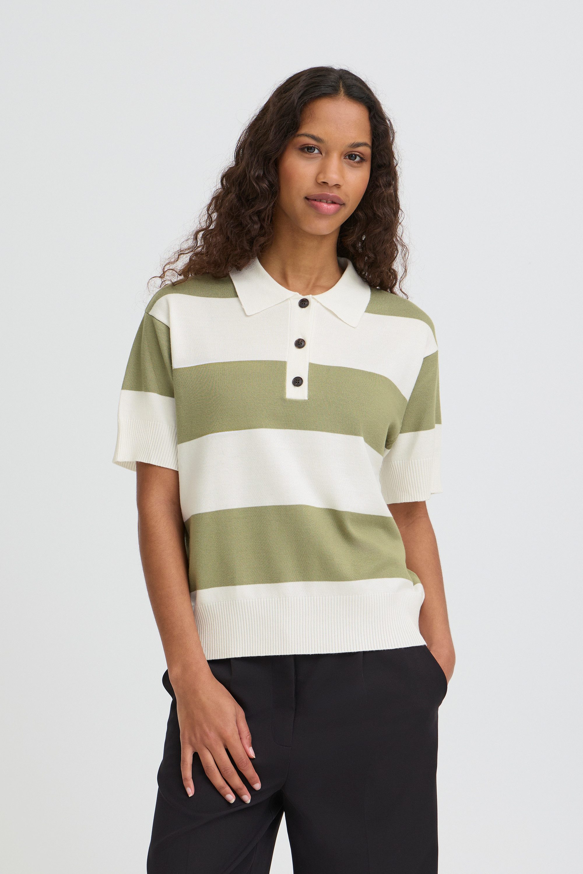 Ichi Strickpullover Kurzarm-Bluse IHLULS