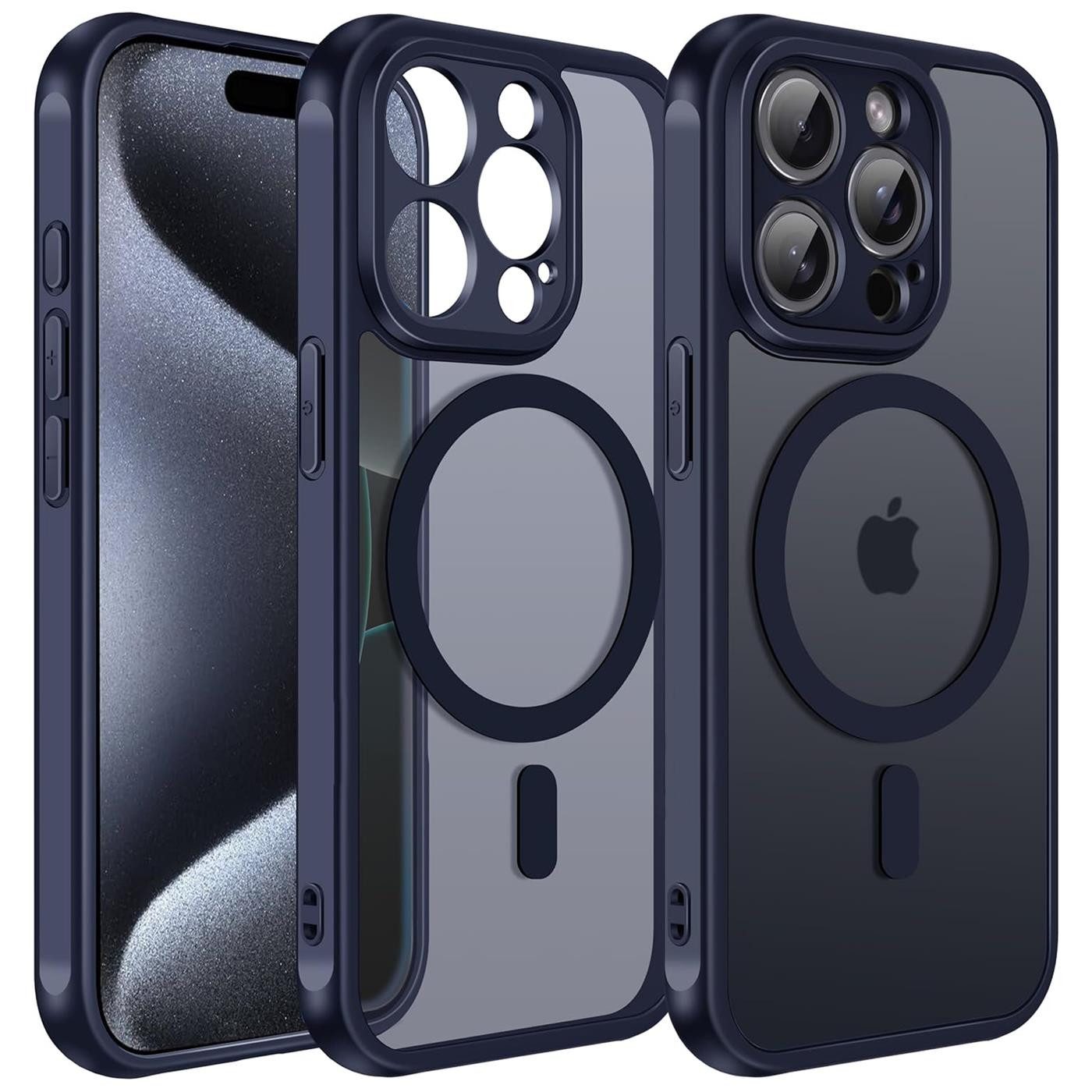 CoolGadget Handyhülle für Apple iPhone 15 Pro Max 6,7 Zoll, Kamera Schutz Hülle Silikon Hard Case Schutzhülle für Magsafe Zubehör