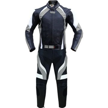 German Wear Motorradkombi GW415K-2tlg 2-teiler Motorradkombi Biker lederkombi aus Rindsleder