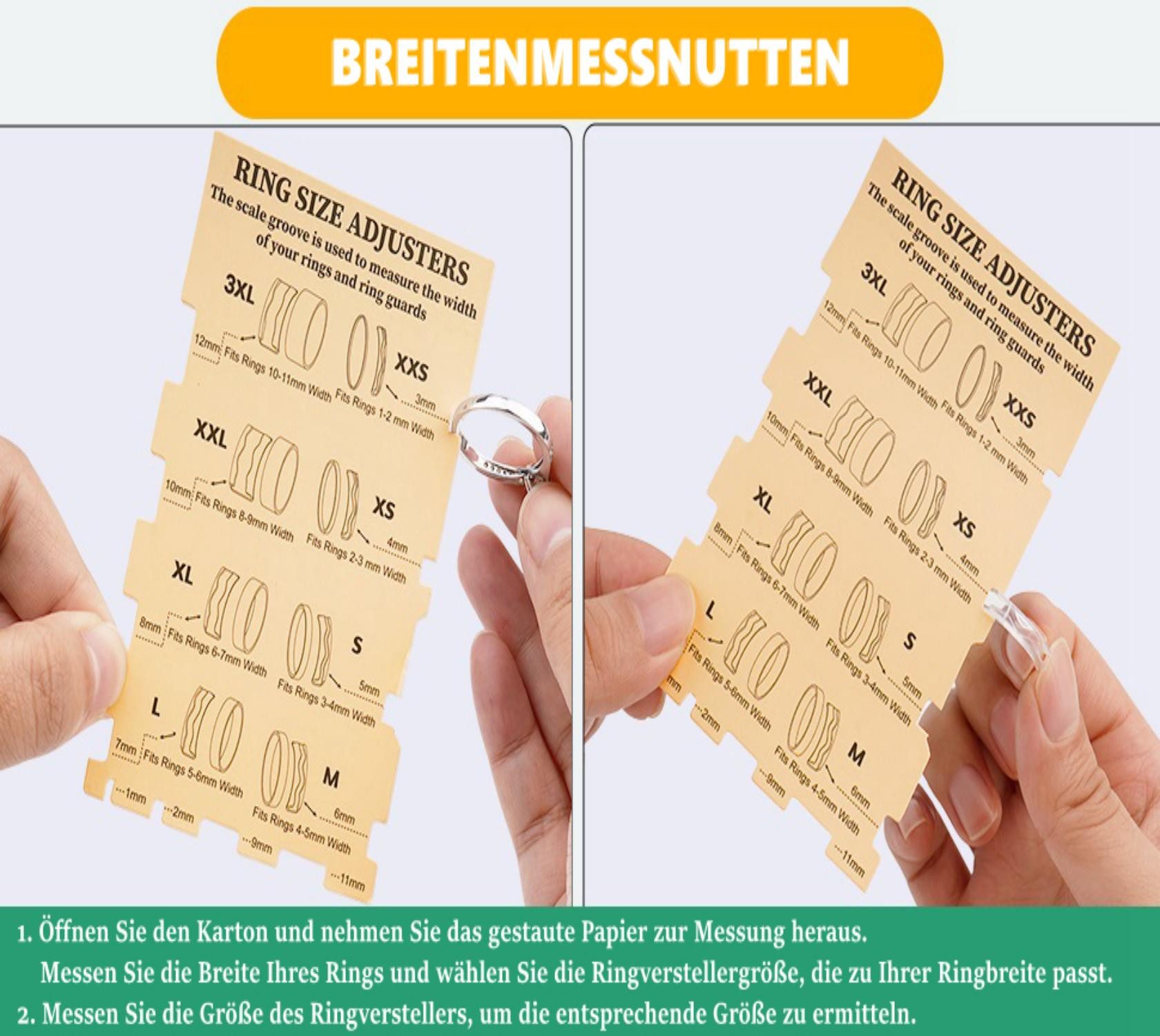 Agger Ringmaß 14/25 Stück Ringverkleinerer Unsichtbar Silikon Ring Verkleinerung (12-tlg) – Bild 4 von 5