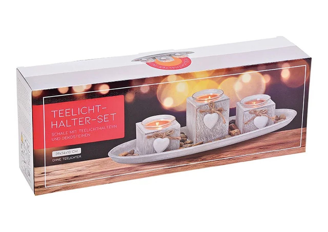Small-Preis Teelichthalter mit Tablett 3er Set günstig online kaufen