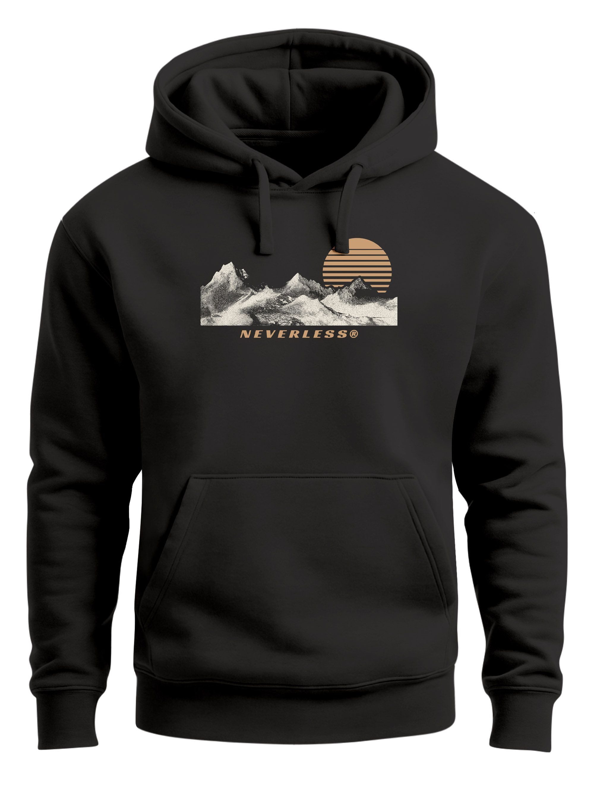 Hoodie Hoodie Herren Print Outdoor Berge Motiv Kapuzen-Pullover Männer