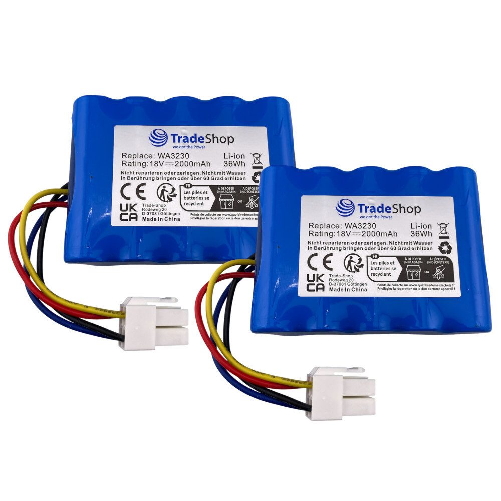 Trade-Shop 2x Akku passend für Landxcape CR208E LX797 LX790 LX796 LX795 LX793 Akku Li-Ion 2000 mAh (18 V)