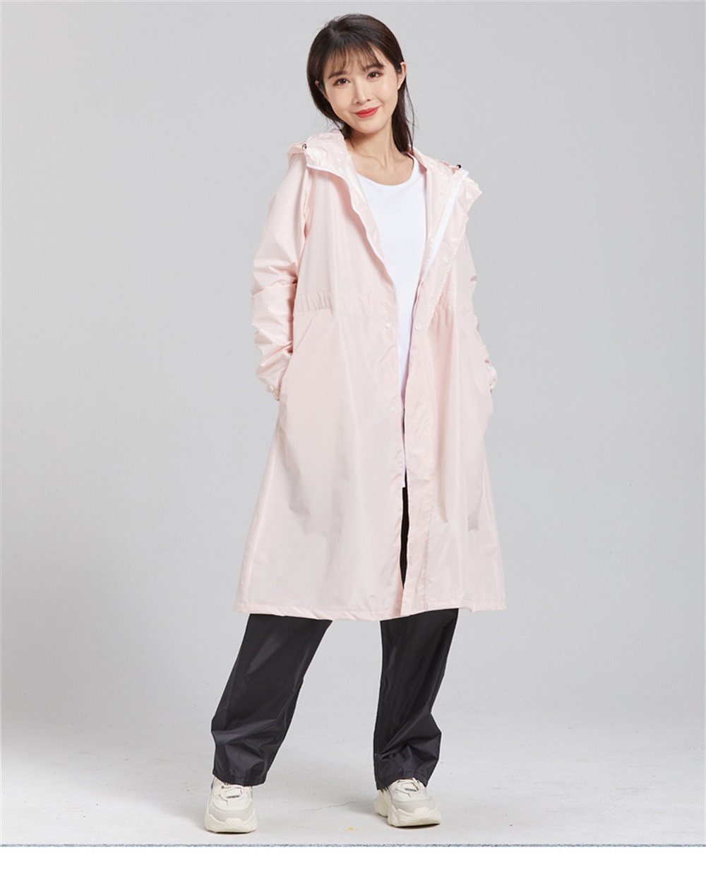 RWEUOQ Regenmantel für Damen, winddicht Regenponcho(Rosa) günstig online kaufen