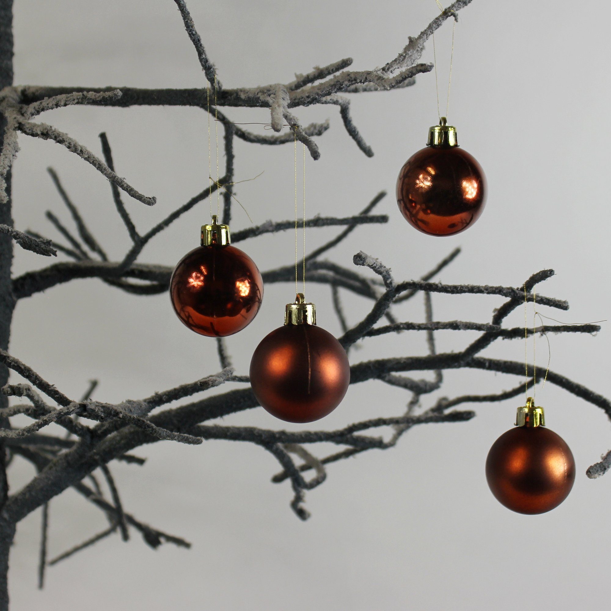 Weihnachtskugeln braun Kunststoff Stück Weihnachtsbaumkugel 48 von 4 cm Lucht Lucht