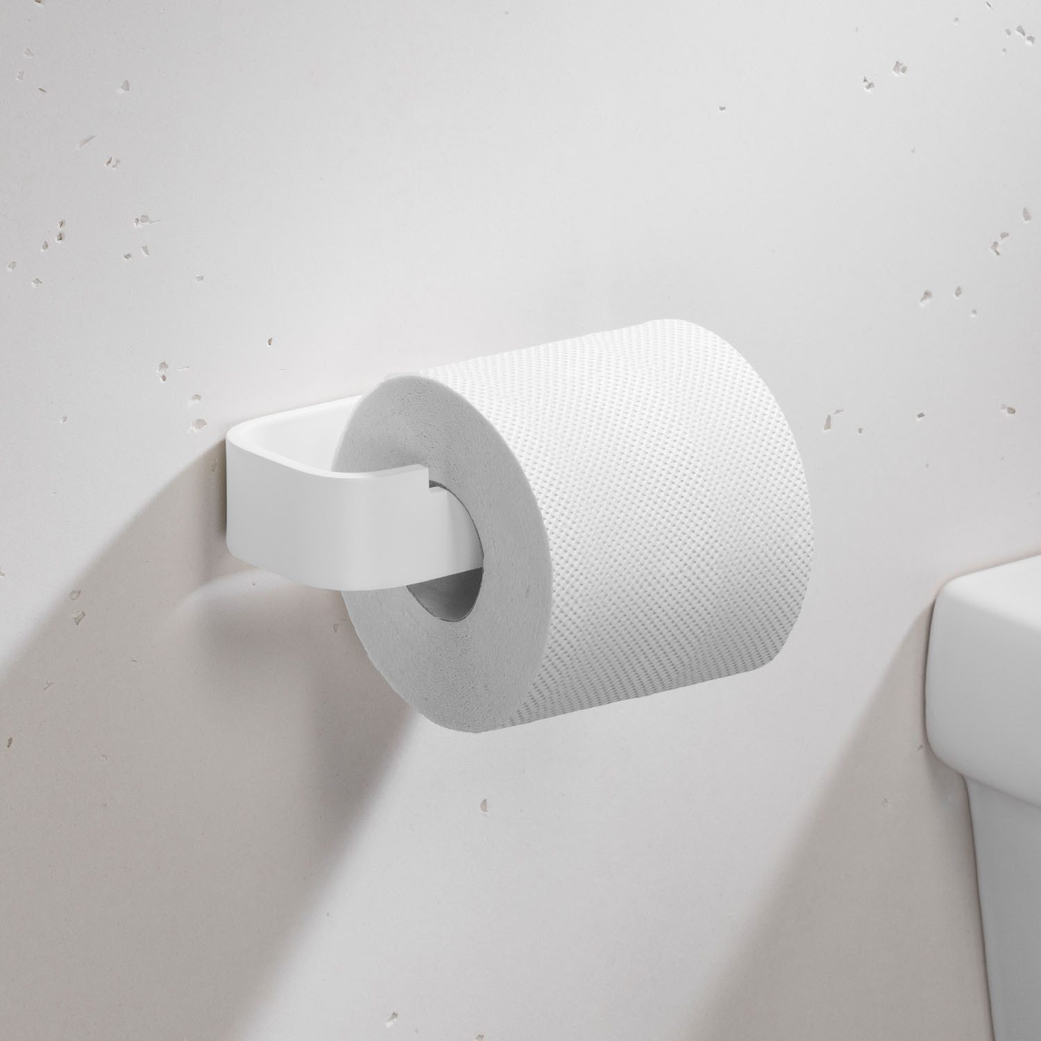 Bürstenking Toilettenpapierhalter ohne Bohren, Selbstklebender Klopapierhalter, WC-Rollenhalter, 3M-Kleber