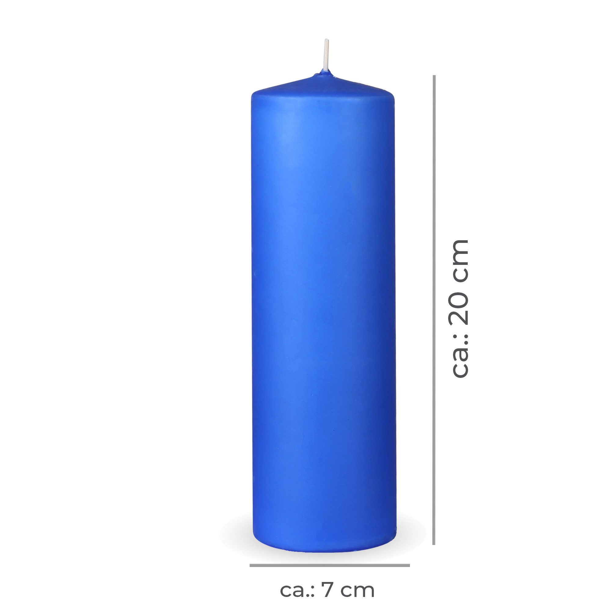 HS Candle Stumpenkerze Säulenkerze Ø7cm (1-tlg), Wachskerzen - unparfümierte Säulenkerzen - viele Farben/Größen