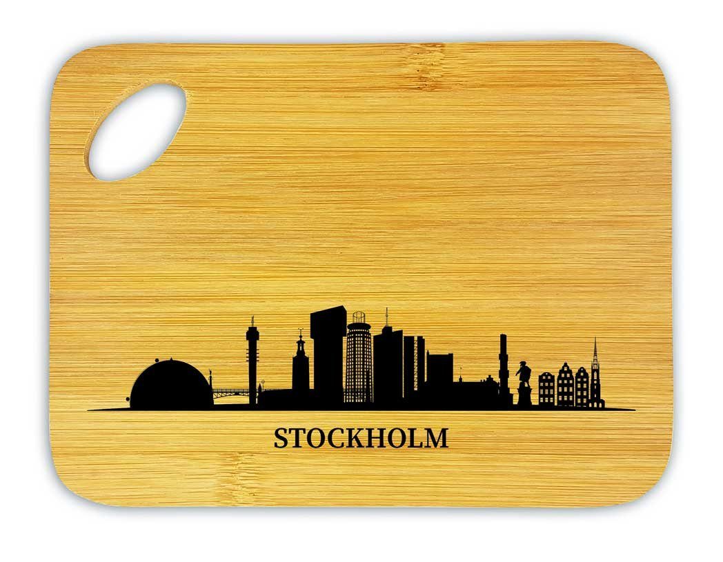 Skyline die Frühstücksbrett Stockholm, Stadtmeister Bambus