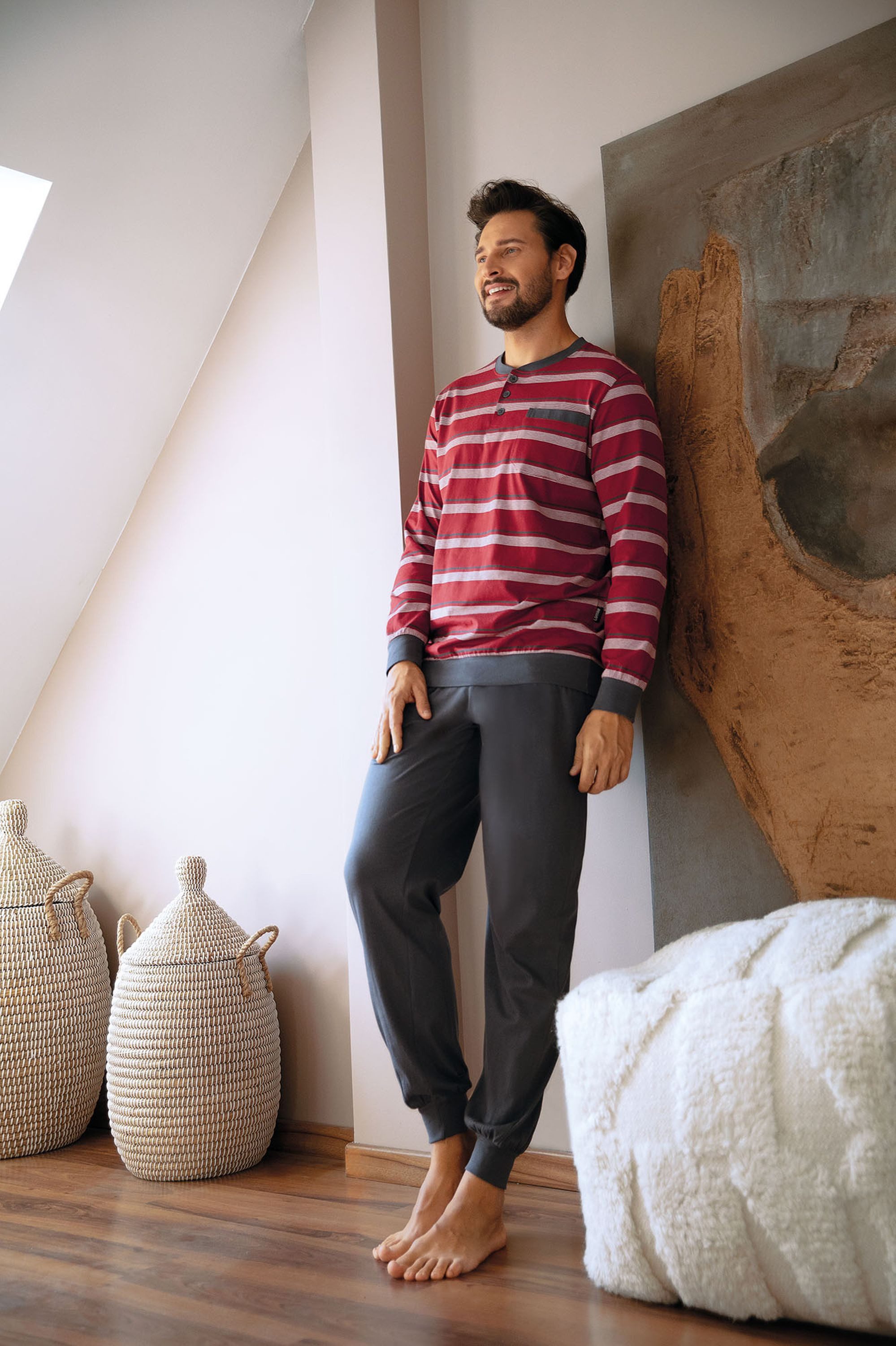 Comte Schlafanzug Gentle Frost (Set, 2 tlg., 2-teilig) Herren Pyjama lang L günstig online kaufen