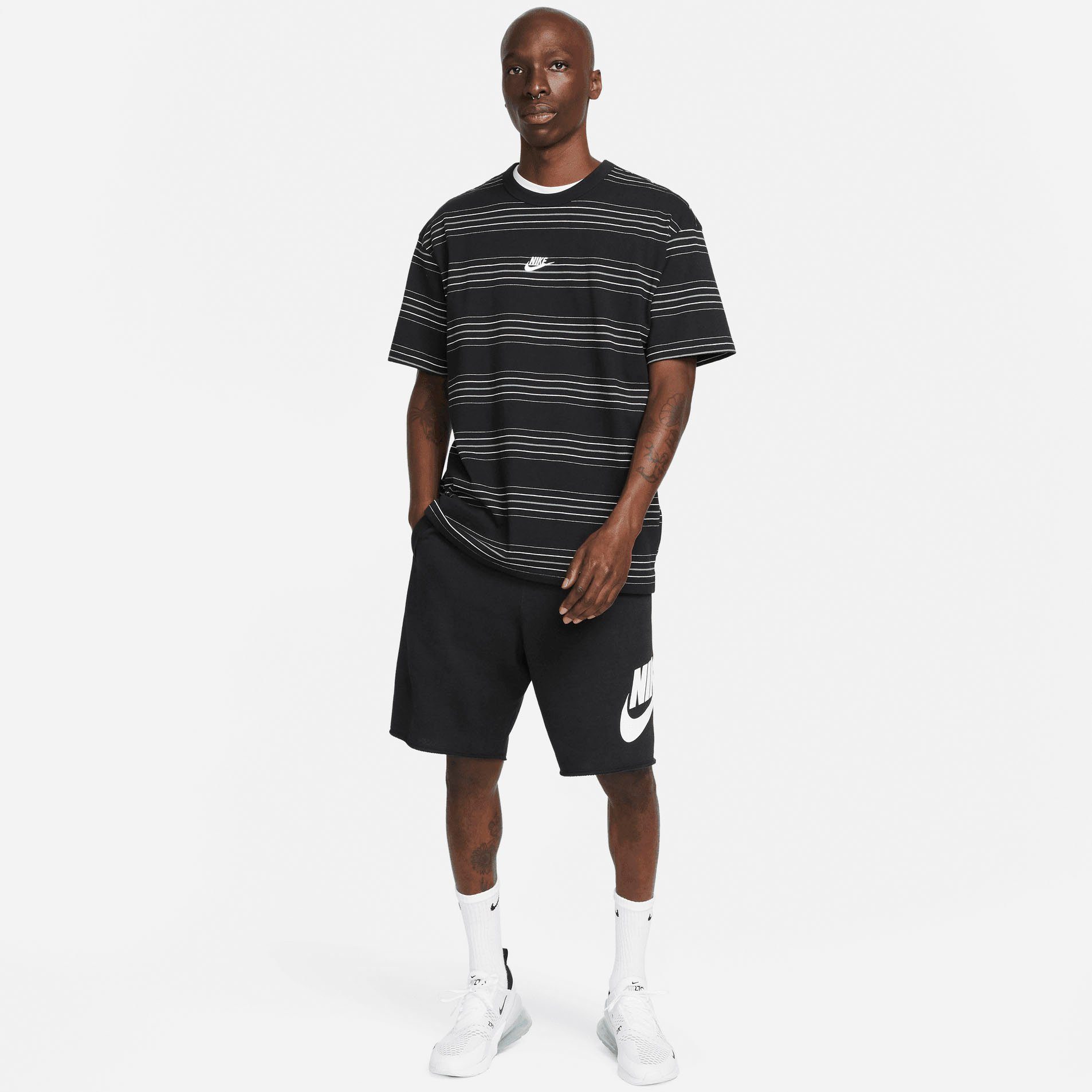 Shorts TERRY FLEECE ALUMNI Sportswear FRENCH SHORTS CLUB MEN'S BLACK/WHITE/WHITE Nike