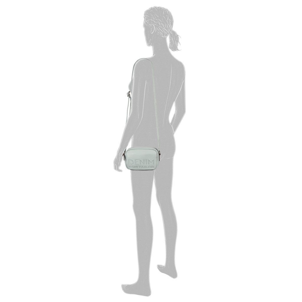 TOM TAILOR Denim Handtasche Aveline, Damen Umhängetasche, Schultertasche mit glänzendem 3D-Logo