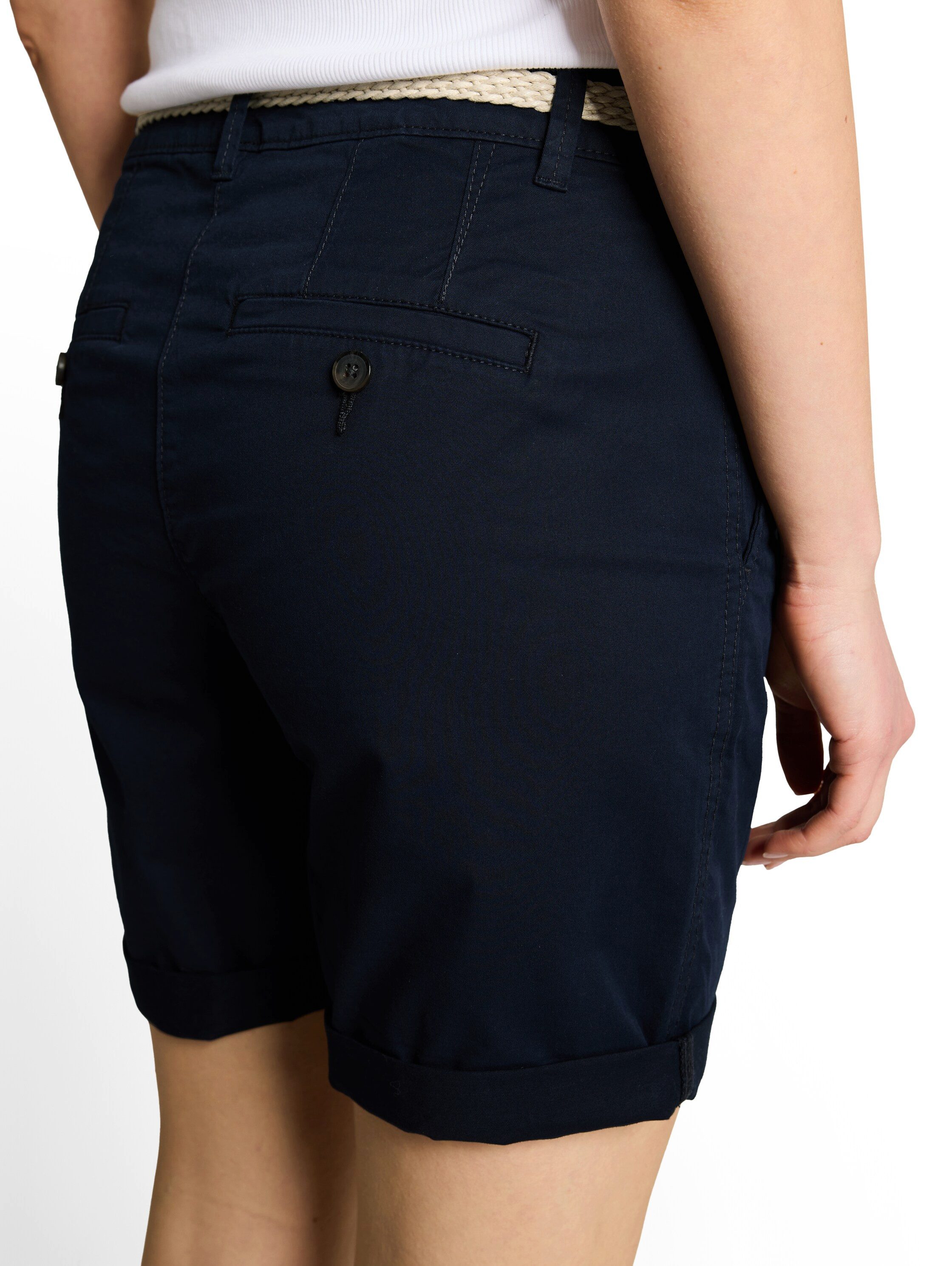 TOM TAILOR Chinoshorts (2-tlg) mit Gürtel und Stretch