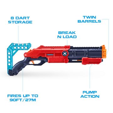 ZURU Blaster Dartblaster Vigilante, Pump-Action, aufklappbarer Lauf - realistische Shotgun Action