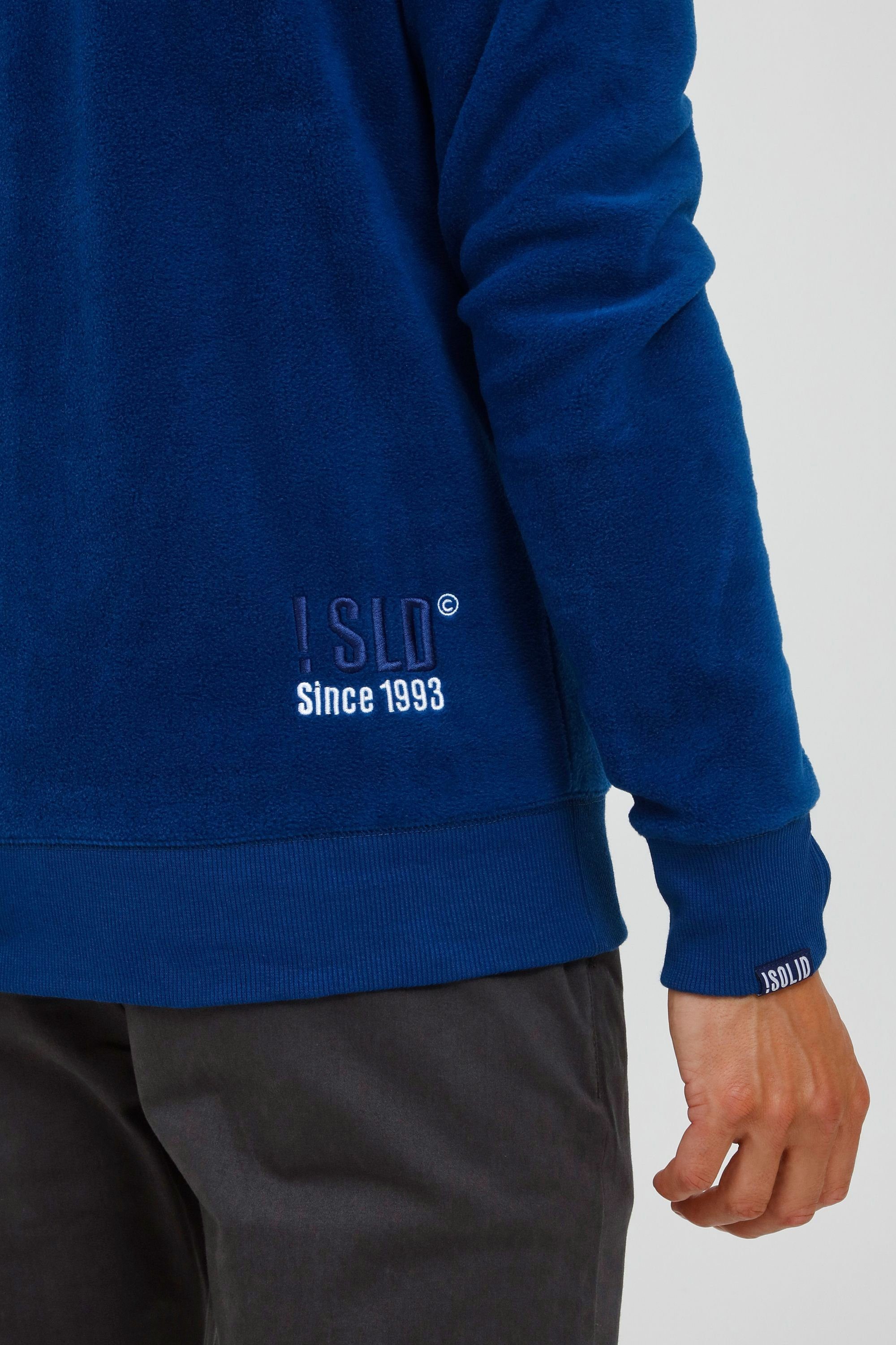 Blue SDLoki Faded (1542) !Solid Fleecejacke mit hochabschließendem Kragen Sweatshirtjacke