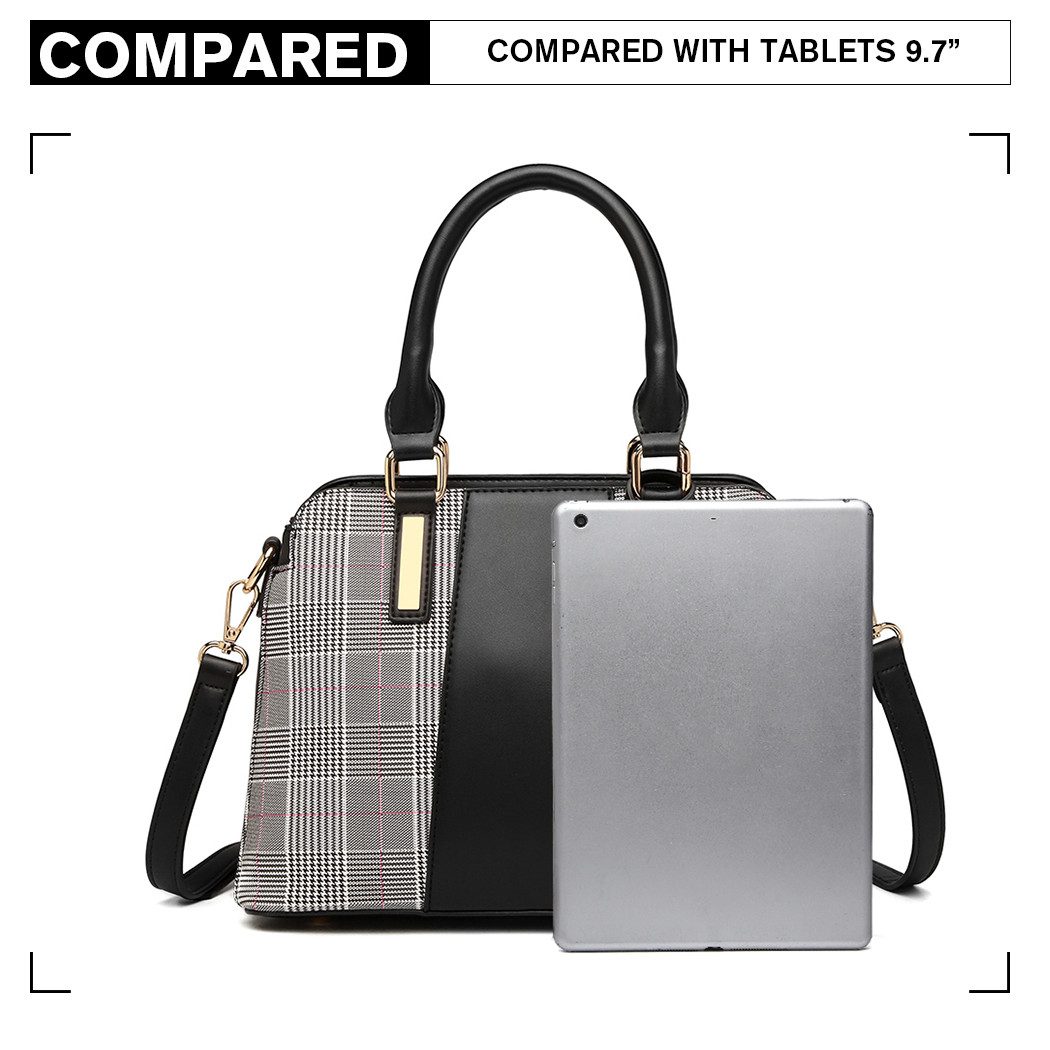 Miss Lulu Handtasche Damen Retro Umhängetasche mit Streifen-Design