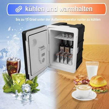 Woltu Trolley-Kühlbox, 50 l, Kühlbox mit Rollen für Auto & Camping Warm-Kalt 50L