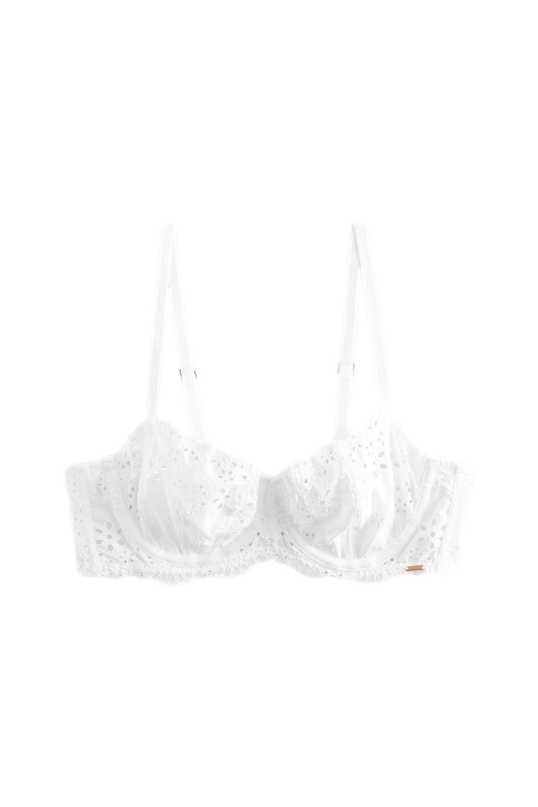 Balconette-BH Lipsy Unwattierter Balconette-BH mit Lochstickerei