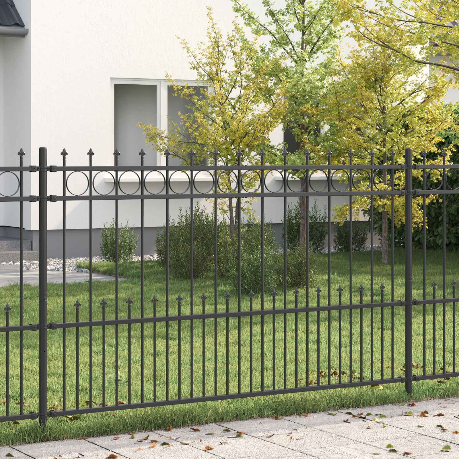 vidaXL Gartenzaun Spike-Ringzaun HORST Schwarz, (1-St)