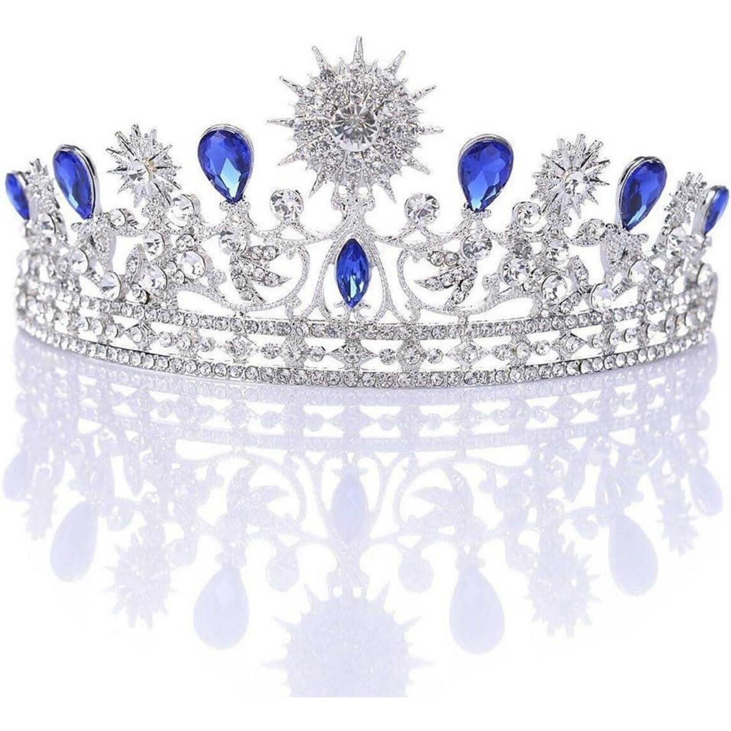 LuxusKollektion Diadem Diadem Hochzeit Krone Tiara Strass Haarreifen Prinzessin Glitzer
