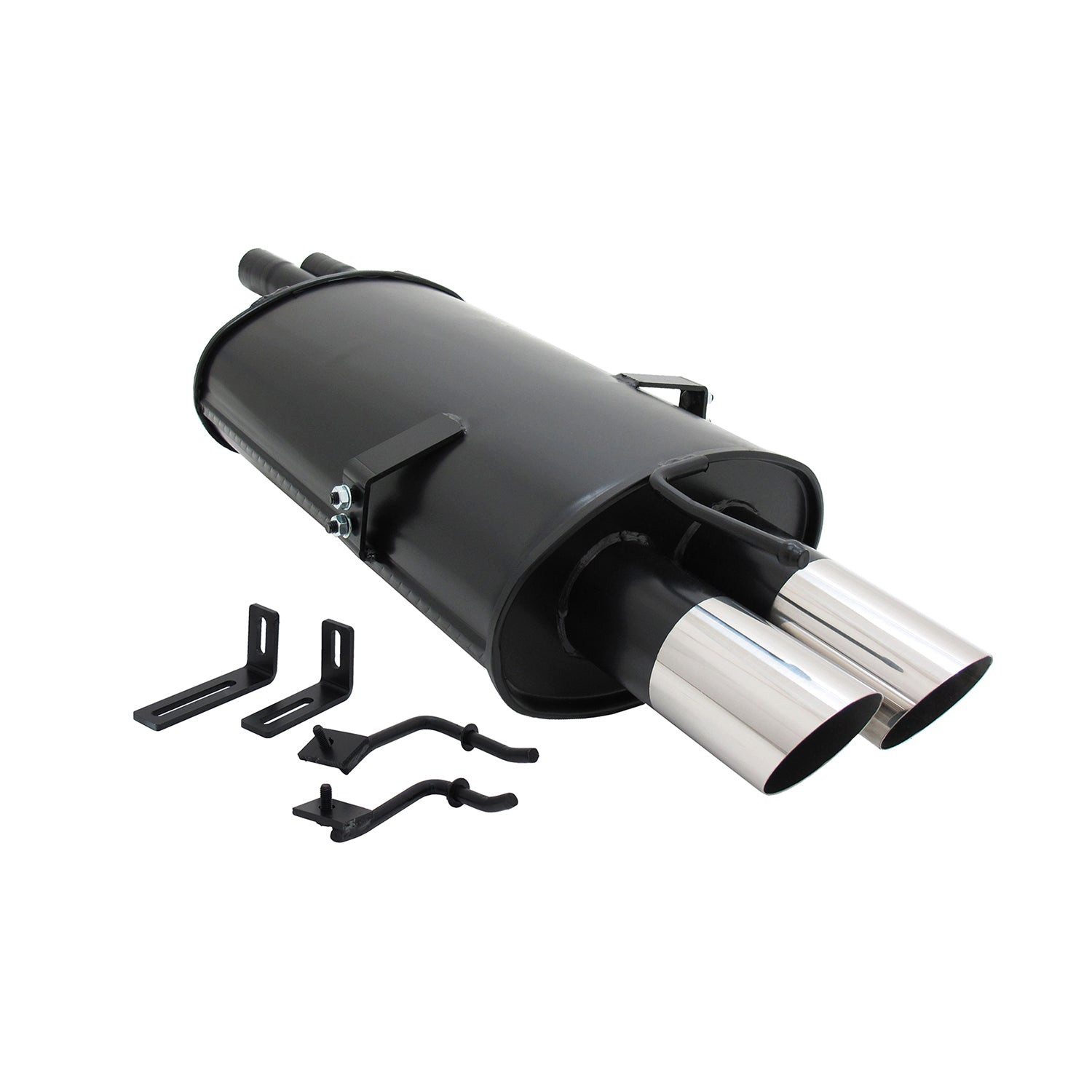 OMAC Auspuff-Flexrohr Novus Sportauspuff für BMW E46 320 / 325 / 330 2x76mm mit ABE, (1-tlg), Leicht austauschbar - Doppelter Ausgang