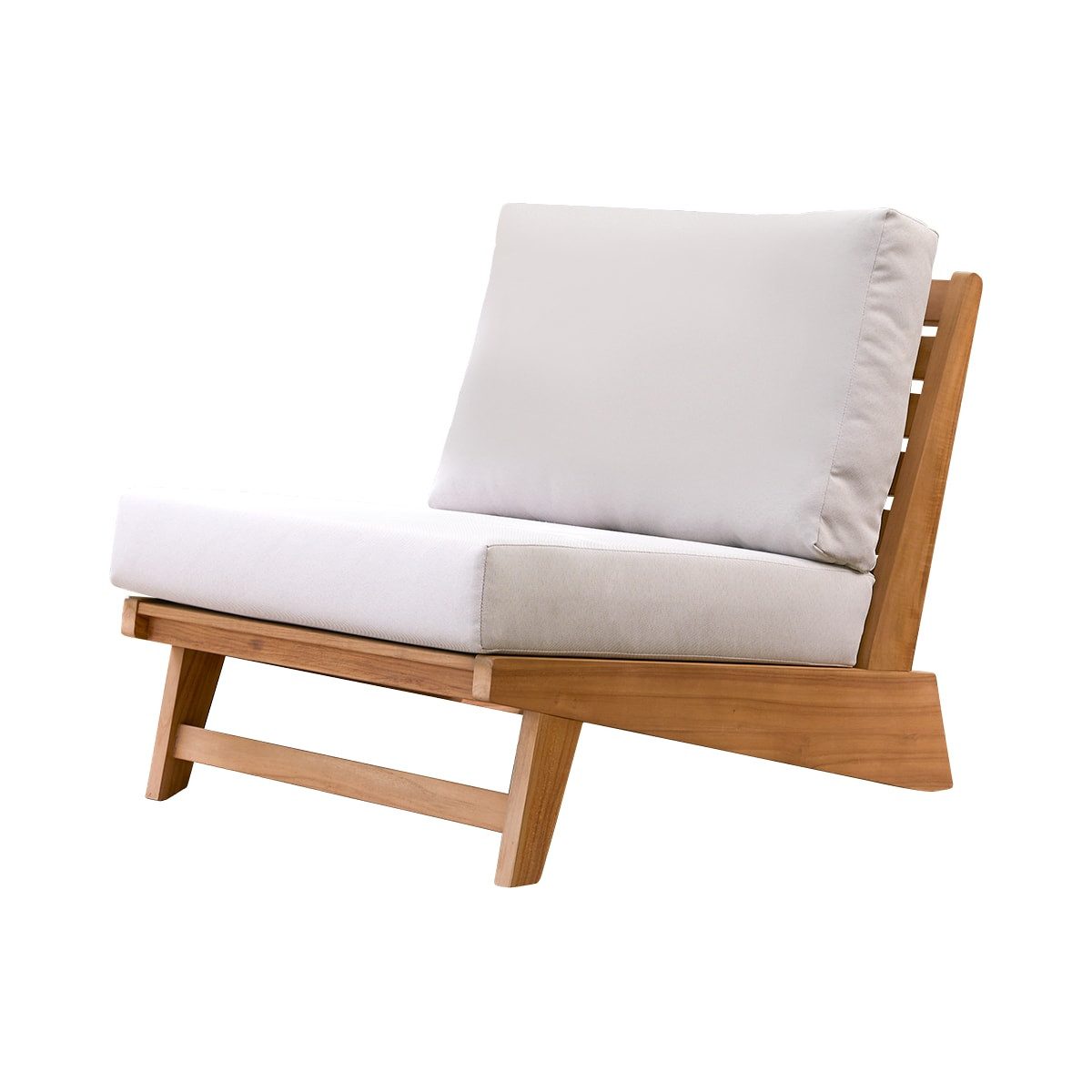 Gartenlounge-Set Outdoor Sessel Olia aus massivem Teakholz