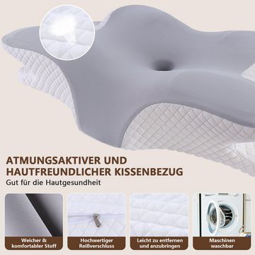 Nackenstützkissen Nackenkissen Kopfkissen Memory-Schaum-Kontur-Nackenkissen 62*41*13cm, Cbei, Perfekte Größe zum Kuscheln, sind superweich, bequem, atmungsaktiv