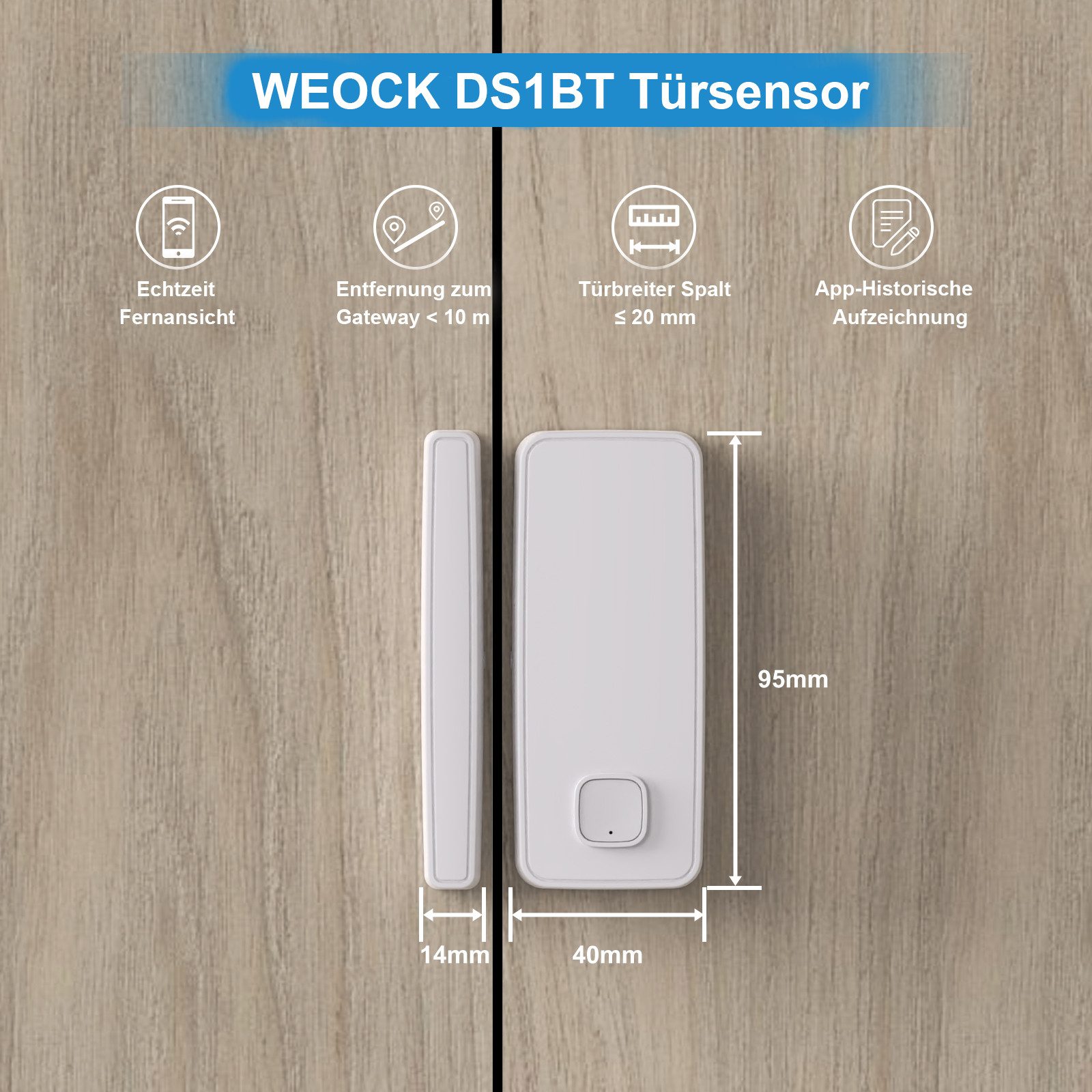 WE.LOCK Türschloss-Funksteuerung WELOCK WIFIBOX3 mit 2 Türmagnet für Fernentriegelung,Monitor und Alexa