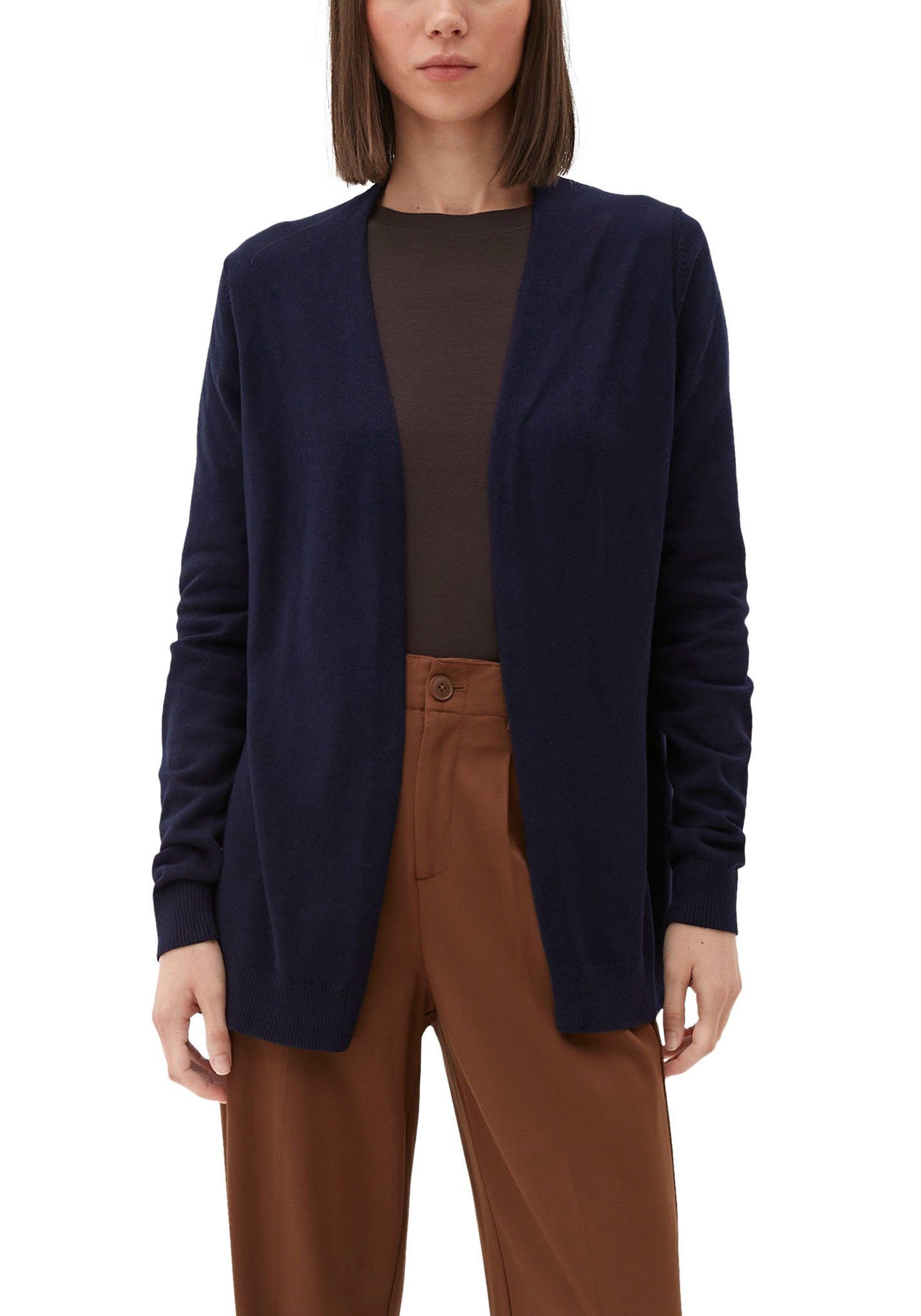 s.Oliver Strickjacke seitlichen mit blue Saumschlitzen