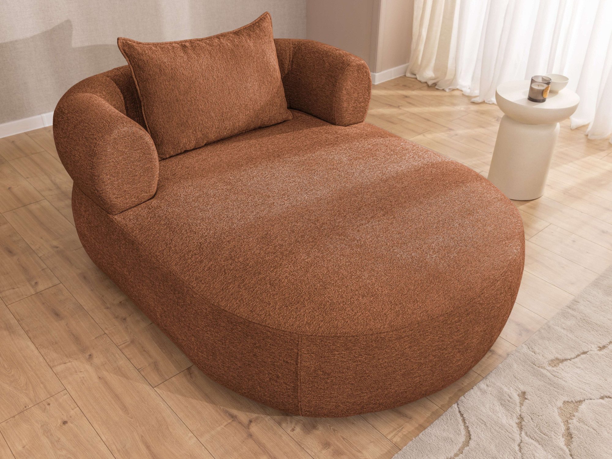 Home affaire XXL-Sessel LUSSAC Loveseat extra tief, große Sitzfläche, Maße B/T/H: 123/158/78cm, hoher Sitzkomfort und modernes Design, Sofa ohne Bettfunktion
