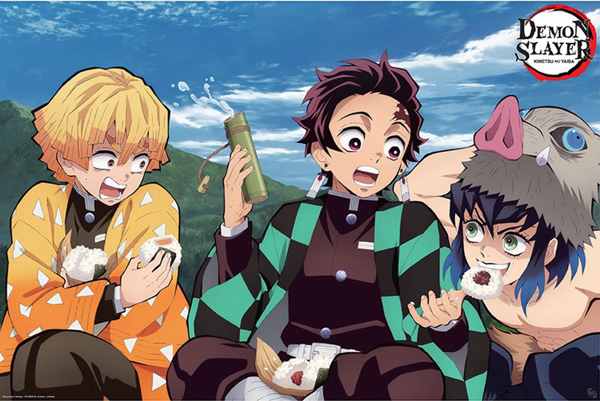 Poster Demon Slayer - Poster - Tanjiro, Zenitsu, Inosuke