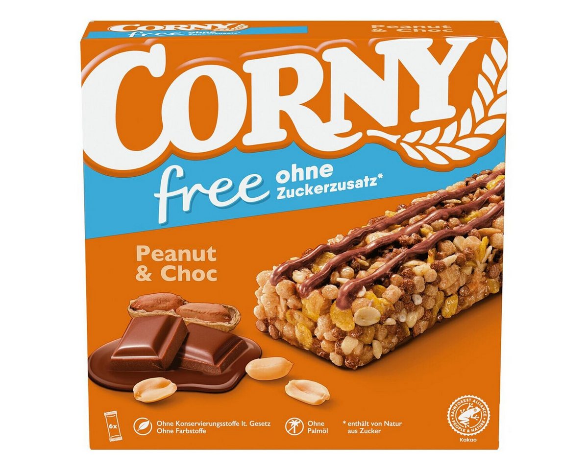 CORNY Riegel free Peanut & Choc, 6 Müsliriegel