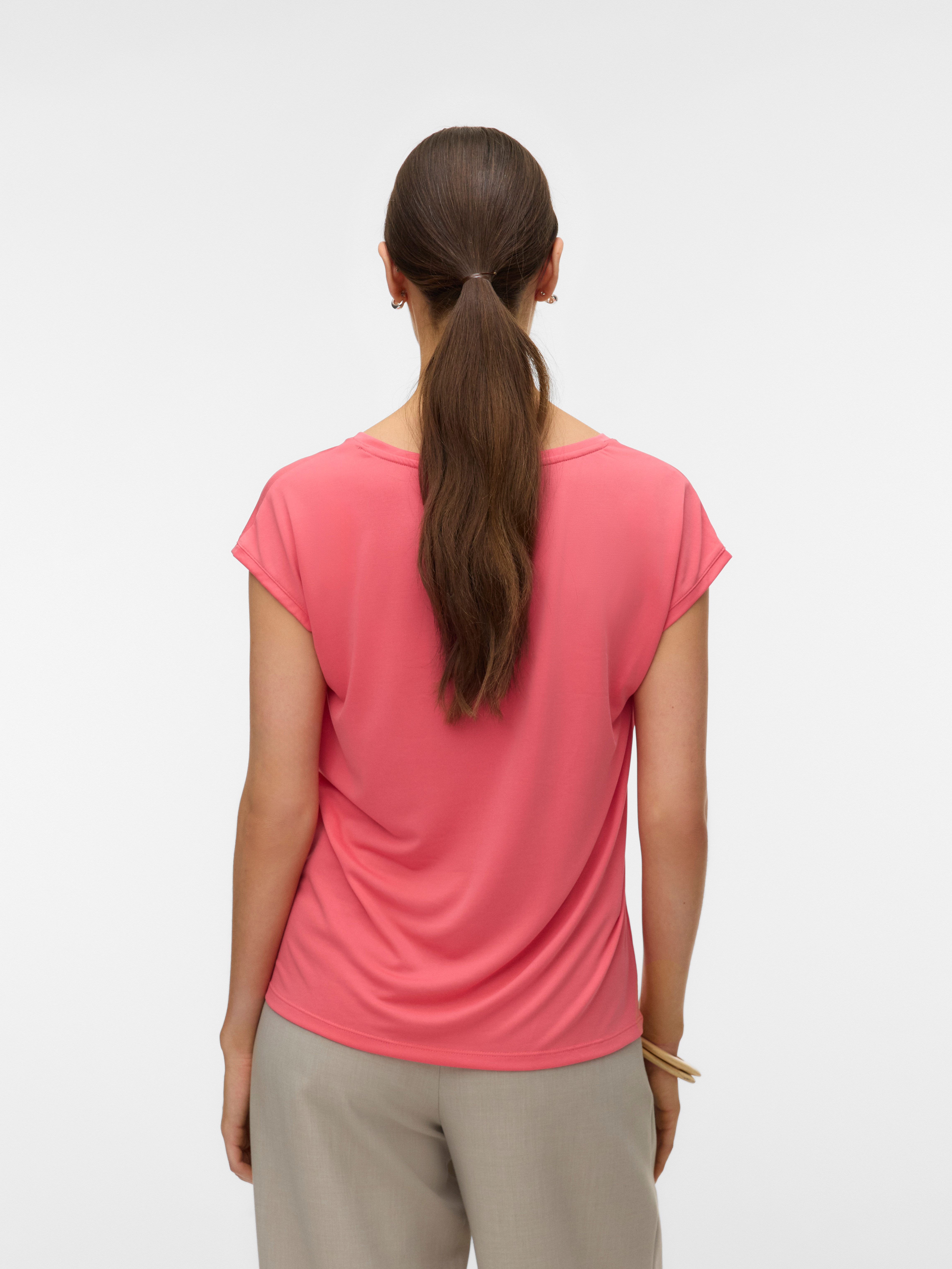 Vero Moda V-Shirt VMFILLI SS V-NECK TEE GA NOOS Materialmix, relaxed fit günstig online kaufen