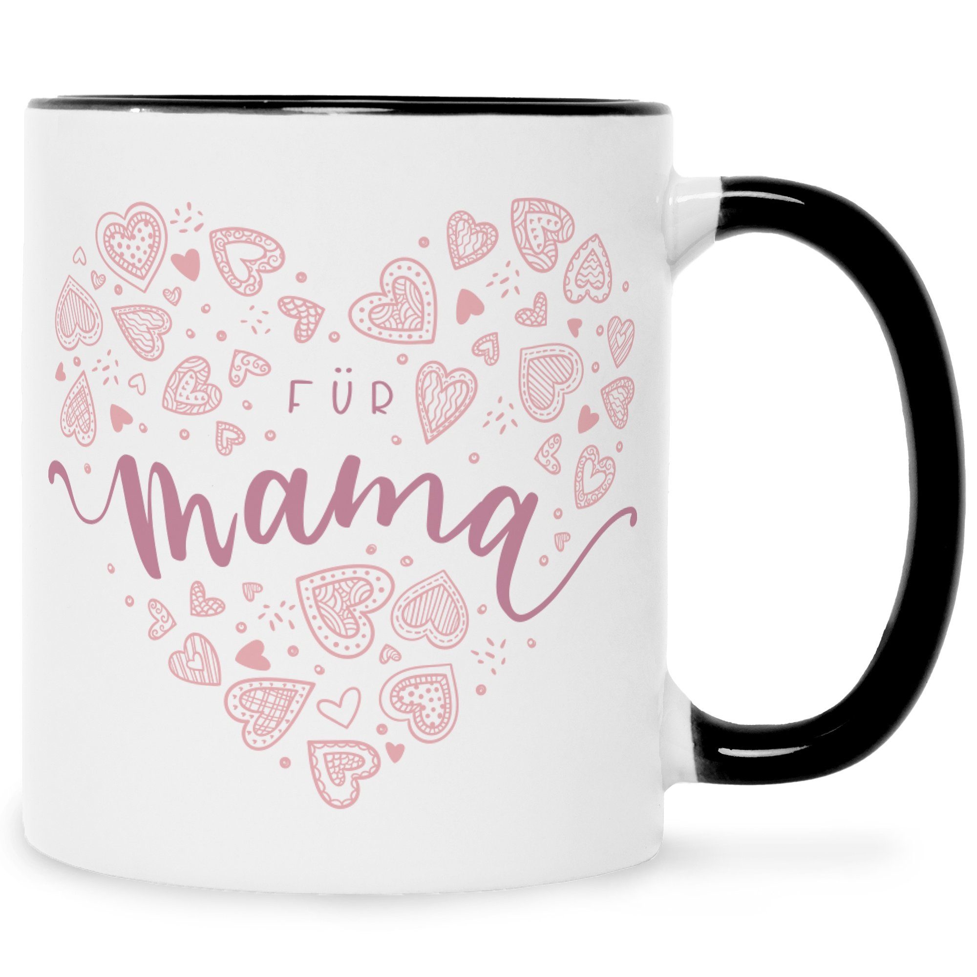 GRAVURZEILE Tasse Bedruckte Tasse mit Spruch - Für Mama - Herzliche Geschenke - Geschenk für Mama zum Muttertag Geburtstag Valentinstag Weihnachten - für Frauen für Sie Schwarz Weiß