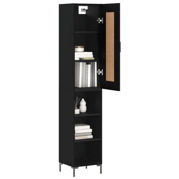 vidaXL Kleiderschrank Regal Highboard Schrank Hochschrank Schwarz 34,5x34x180 cm Holzwerksto