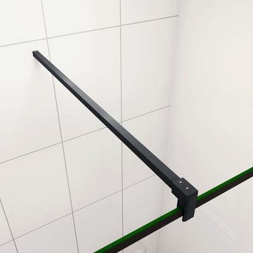 duschspa Duschwand 8mm ESG Nano Glas Schwarz Trennwand Walk in Dusche Duschwand, Einscheibensicherheitsglas, Sicherheitsglas, (Set), Glas, Nano Glas