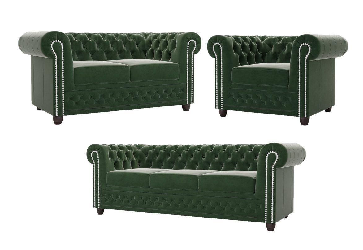 S-Style Möbel Polstergarnitur Chesterfield Lena mit günstig online kaufen