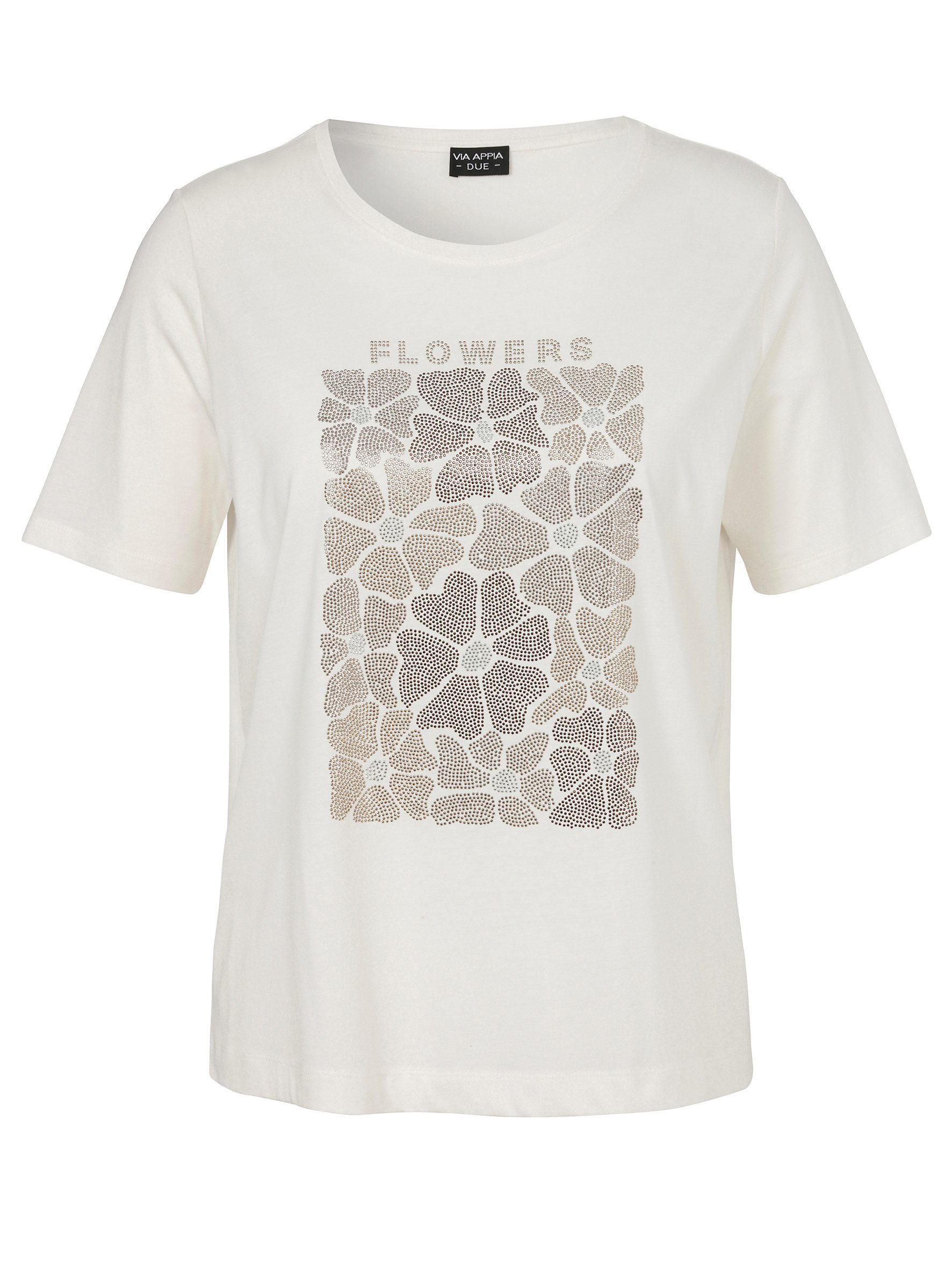 VIA APPIA Blusentop T-Shirt Rundhals 1/2 Arm Motiv